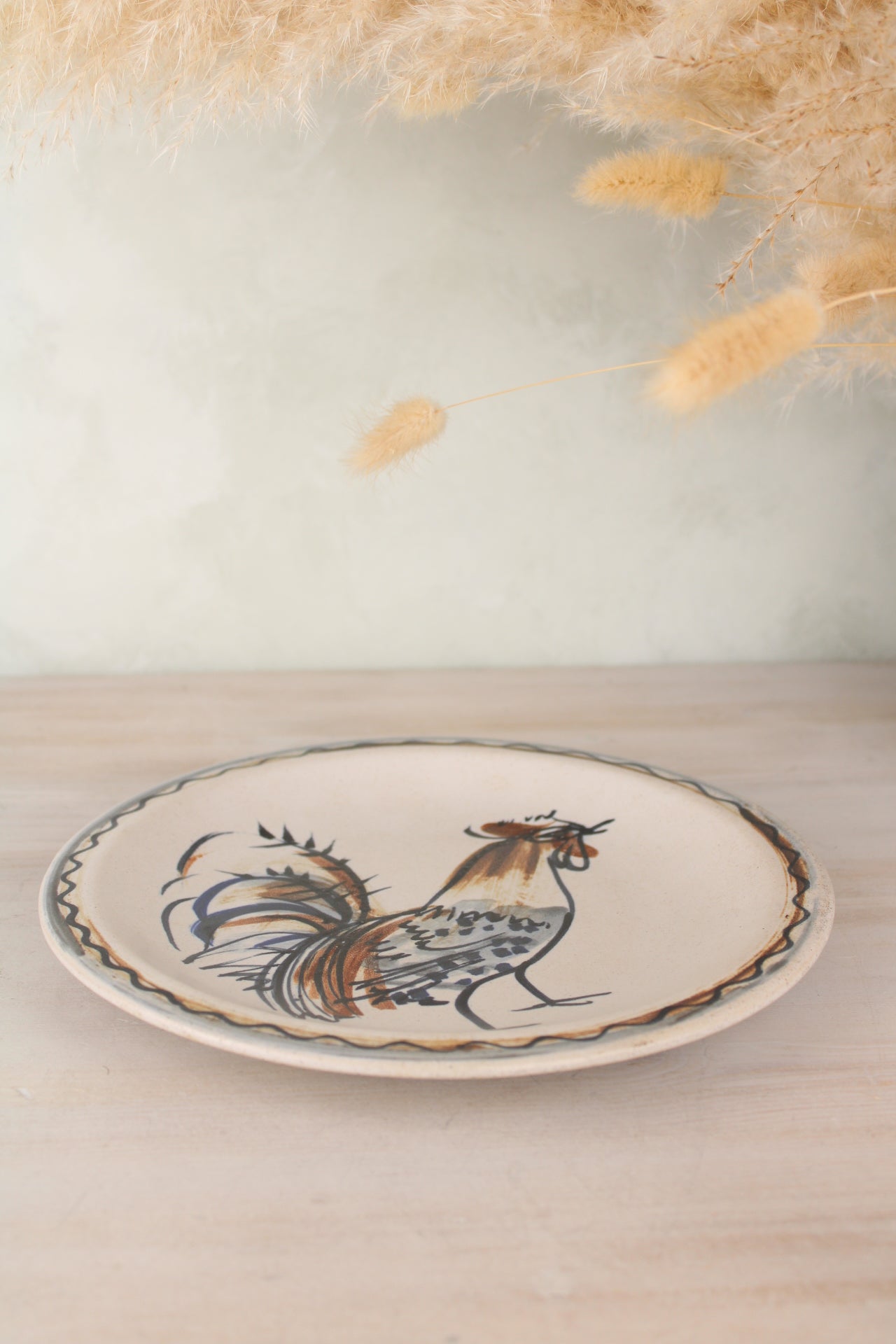 Stoneware French Cockerel Decorative Plate