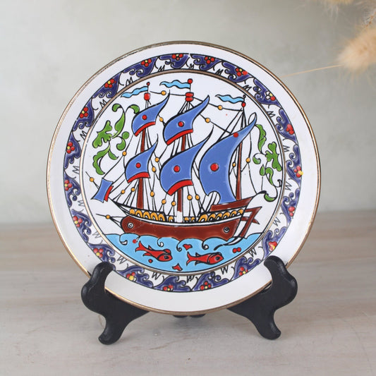 Greek Ship Decorative Hanging Plate