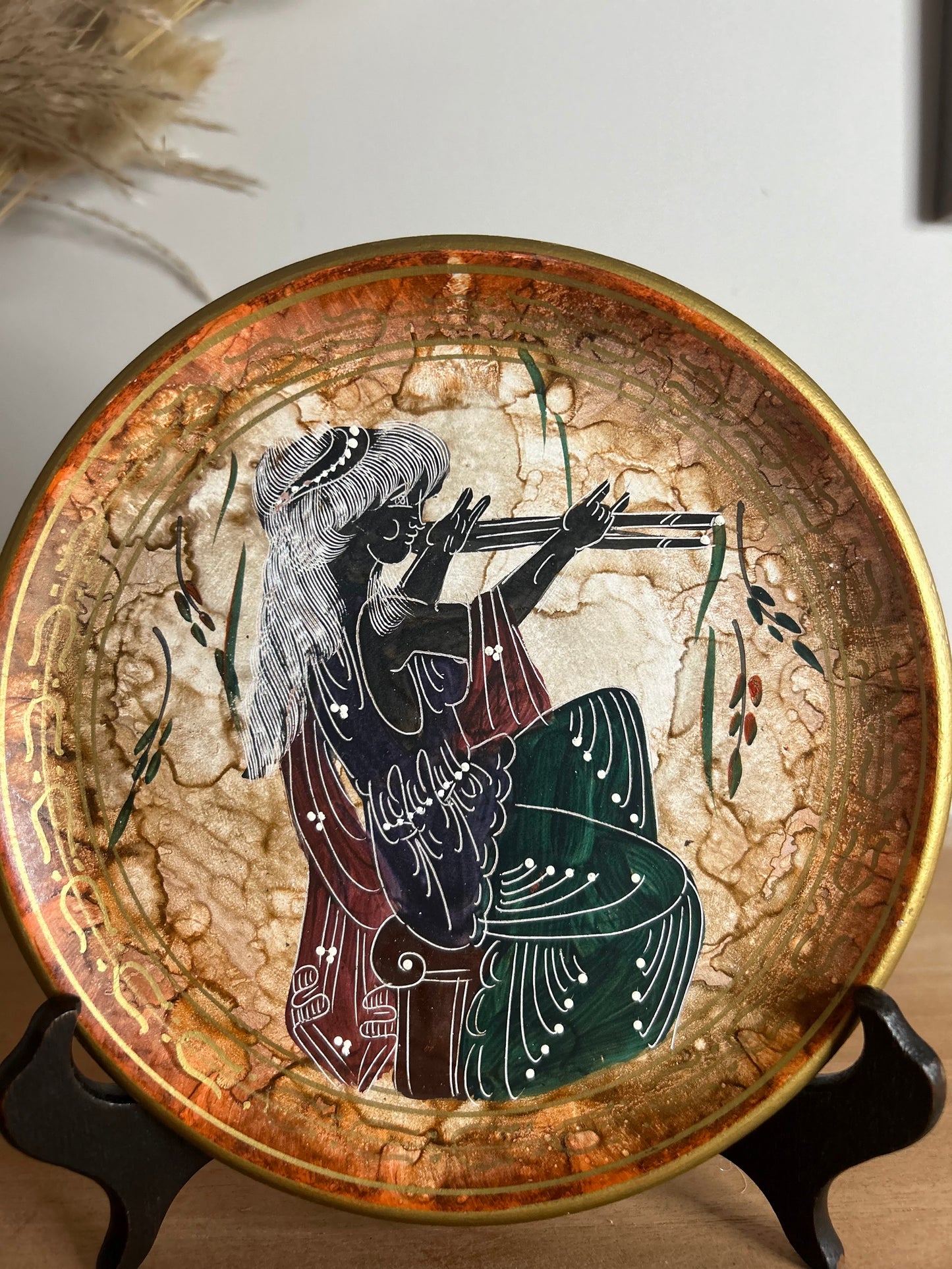 Greek Hand Painted Hanging Plate