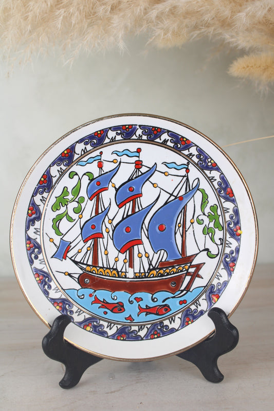Greek Ship Decorative Hanging Plate
