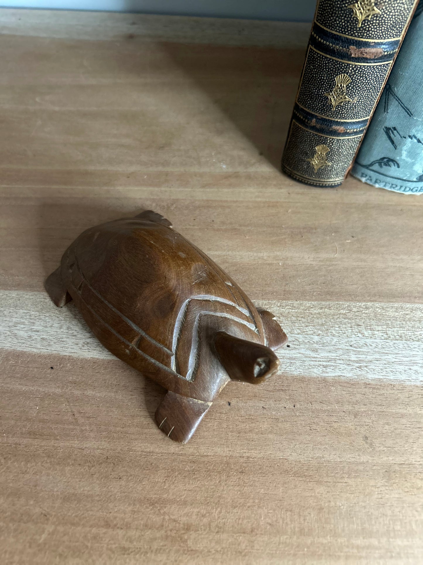 Teak Wooden Vintage Tortoise Figurine