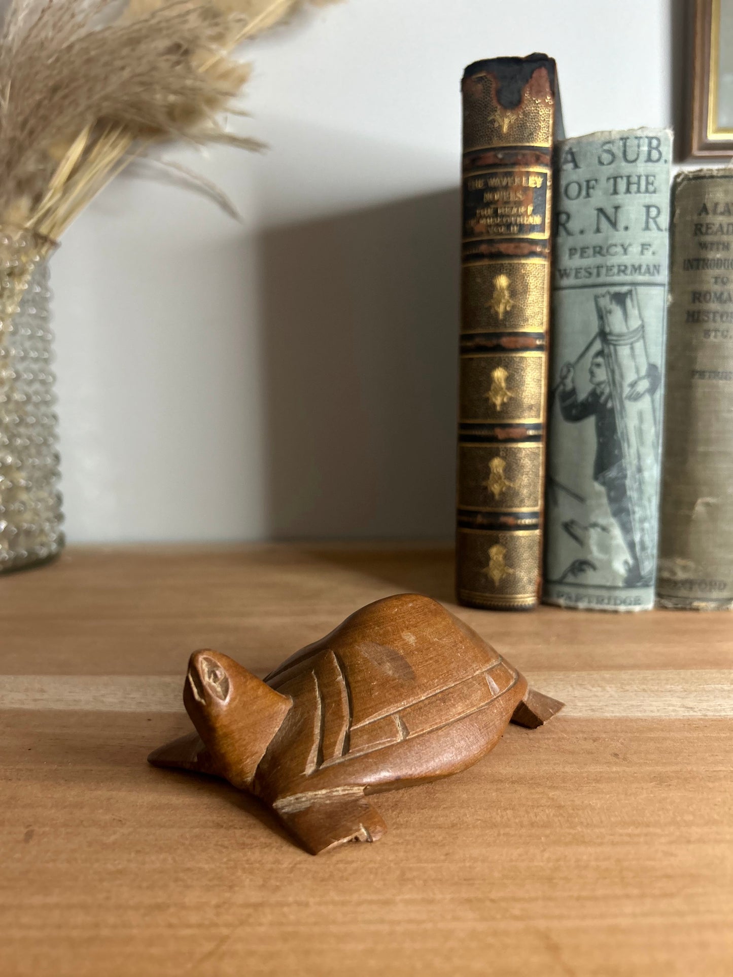 Teak Wooden Vintage Tortoise Figurine