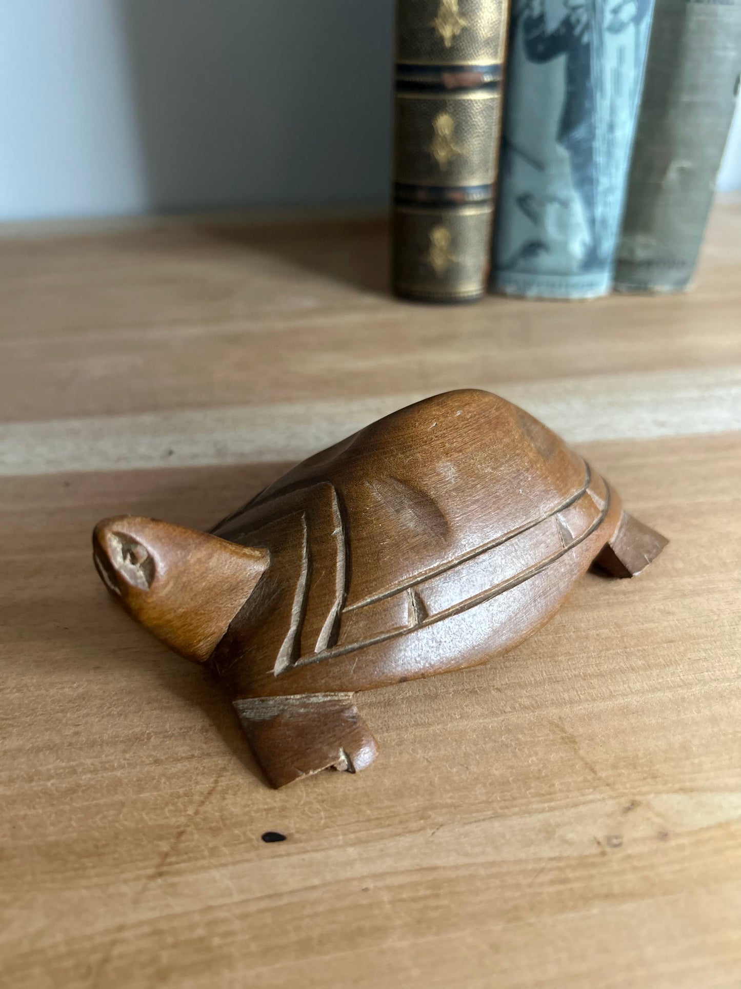 Teak Wooden Vintage Tortoise Figurine