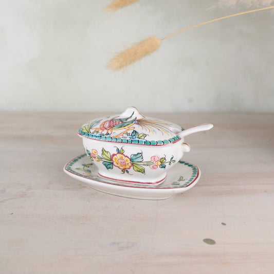 Portuguese Sugar Bowl with Spoon