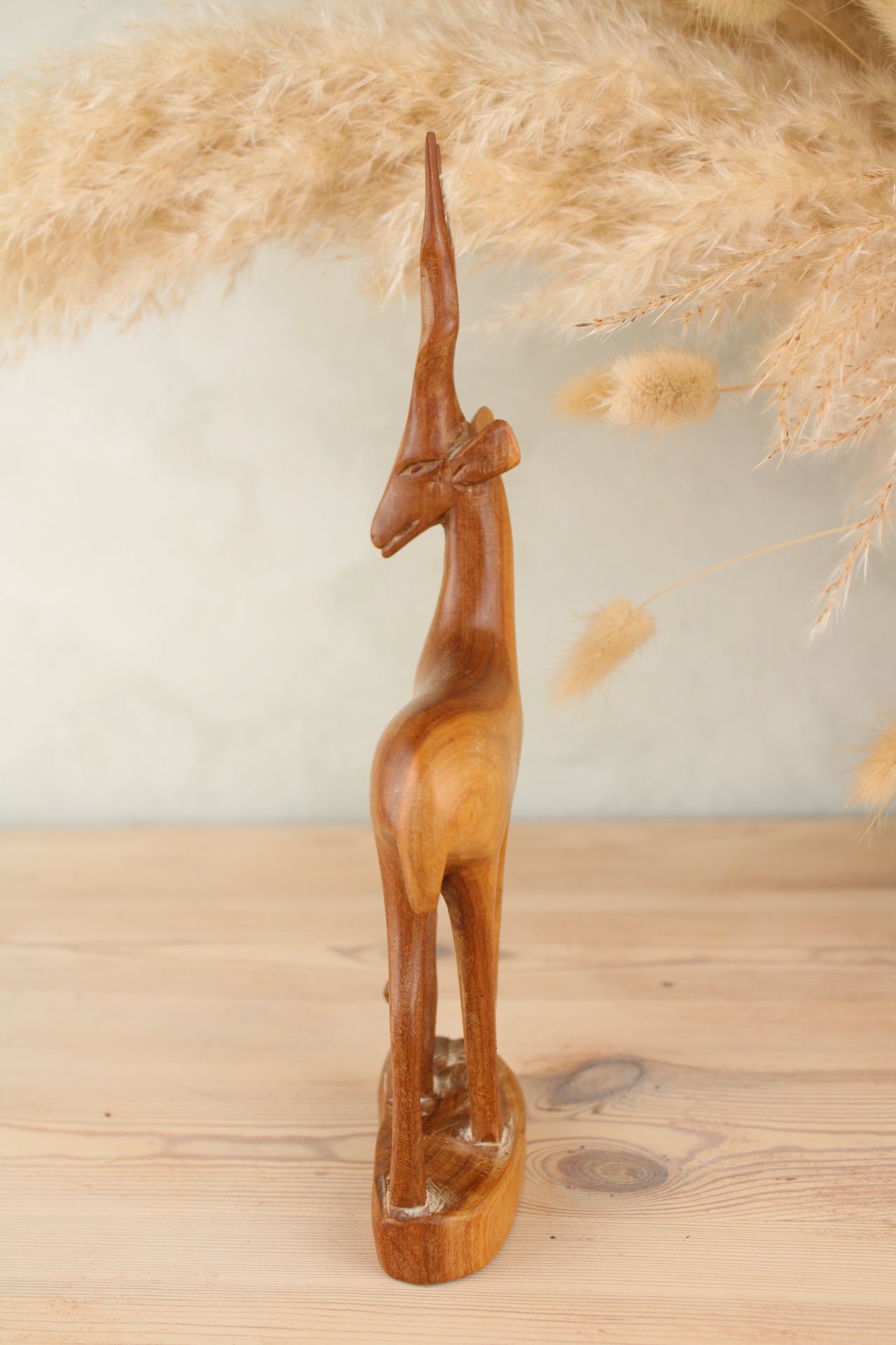 Standing Wooden Stag Figurines