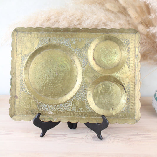 Tin Brass Coloured Tray