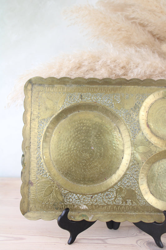 Tin Brass Coloured Tray