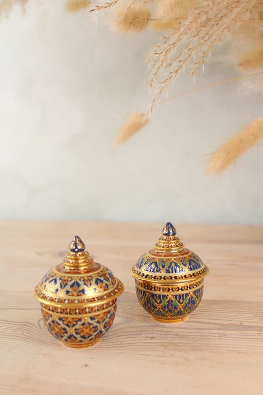 Pair of Gold Gilded Taiwanese Pots