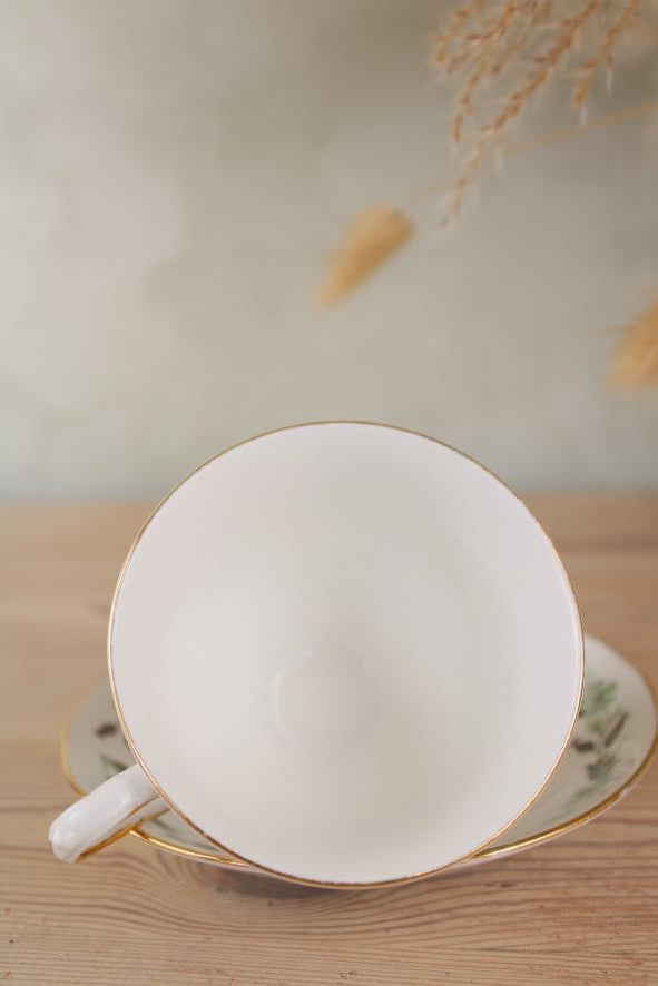 Colclough Green Floral Teacup