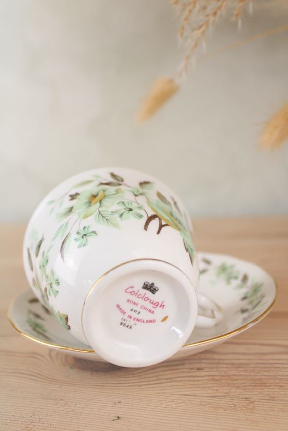 Colclough Green Floral Teacup